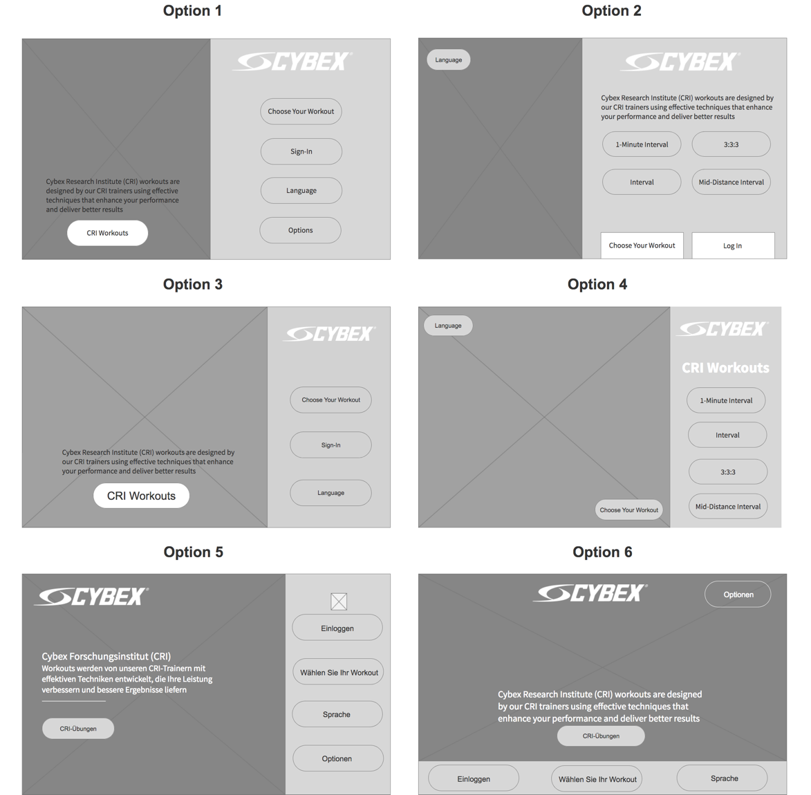 Cybex home page ideation