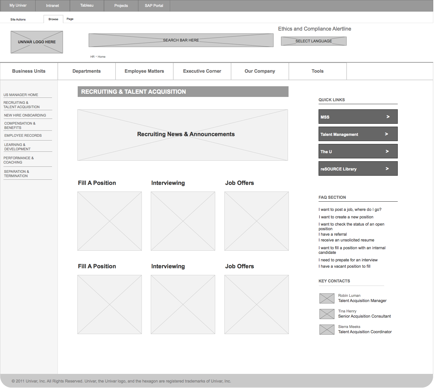 Recruiting Wireframe